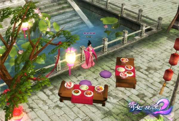《倩女幽魂2》春节活动――一身春节气息的美丽厨娘，每天会给大家发红包